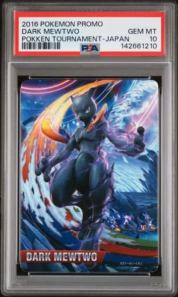 2016 POKEMON PROMO POKKEN TOURNAMENT JPN DARK MEWTWO PSA 10
