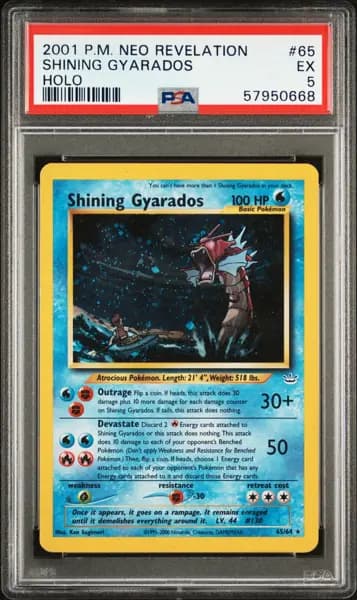 2001 POKEMON NEO REVELATION #65 SHINING GYARADOS-HOLO PSA 5
