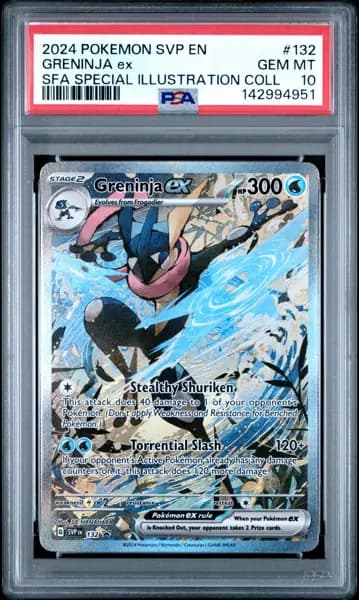 2024 POKEMON SVP EN-SV BLACK STAR PROMO #132 GRENINJA EX PSA 10