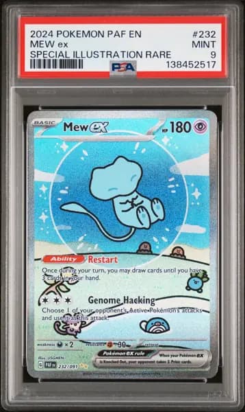 2024 POKEMON PAF EN-PALDEAN FATES SPECIAL ILLUSTRATION RARE #232 MEW EX PSA 9