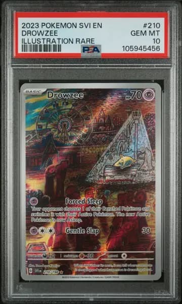 2023 POKEMON SVI EN-SCARLET & VIOLET ILLUSTRATION RARE #210 DROWZEE PSA 10